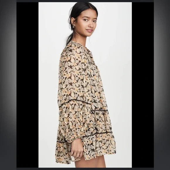 Free people Floral Long Sleeve Mini Dress - Picture 3 of 5